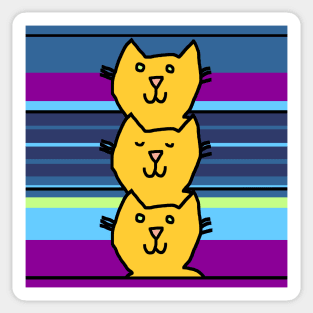 Yellow Cat Column Sticker